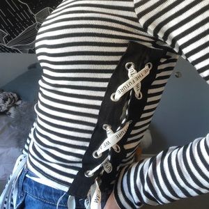 H&M striped long sleeve top